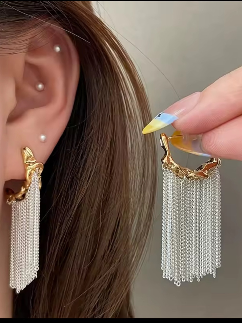 Elegant Waterfall Fringe Earrings